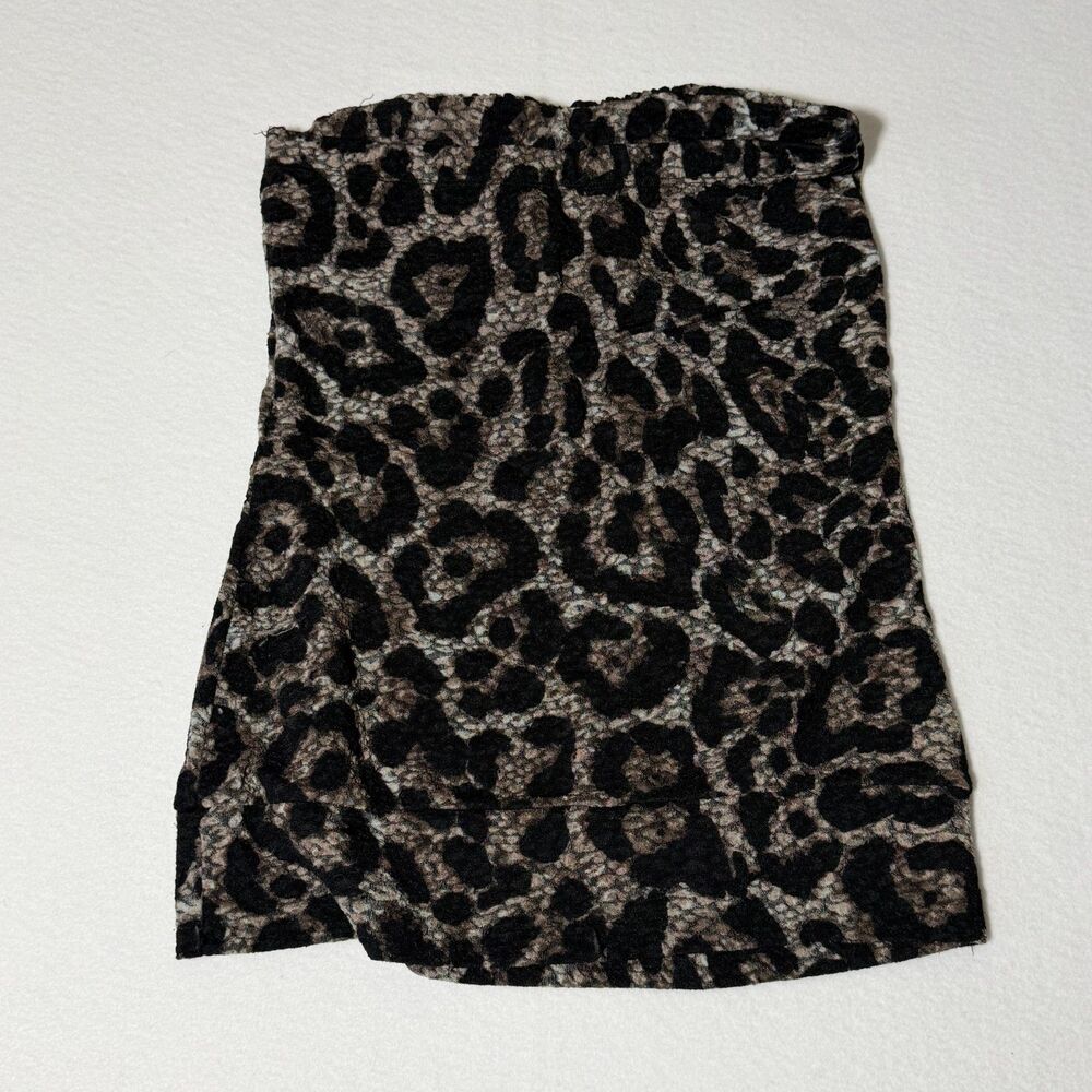January 7 Y2K Tube Top Small Leopard Print Strapless Stretch Retro Fitted 90's - Picture 4 of 8